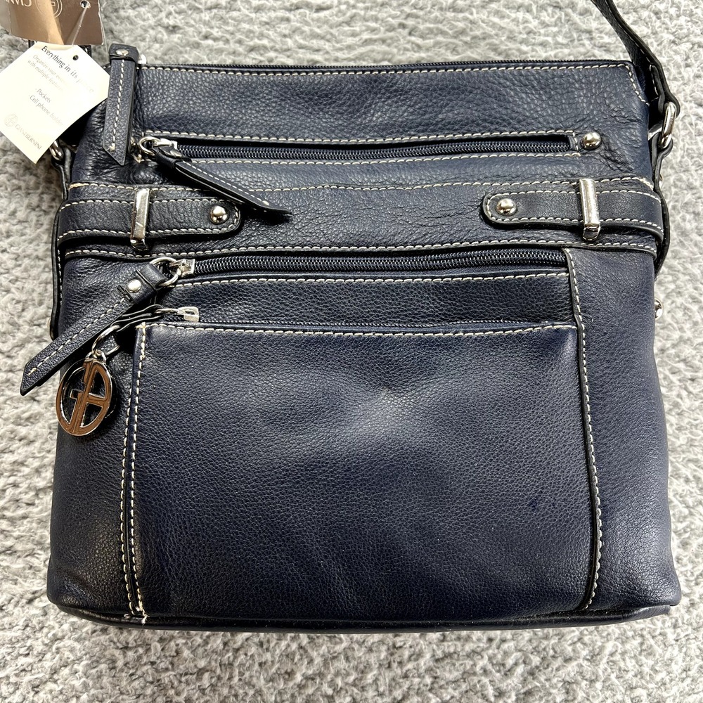 Giani Bernini Pebble‎ Crossbody Navy Blue NWT! $158.00